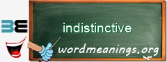 WordMeaning blackboard for indistinctive